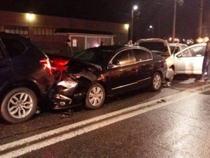Accident cu patru mașini, în Grădiște. Autorul a fost reținut de polițiști