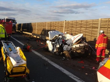 Accident grav cu două victime pe A1 - Aeroport