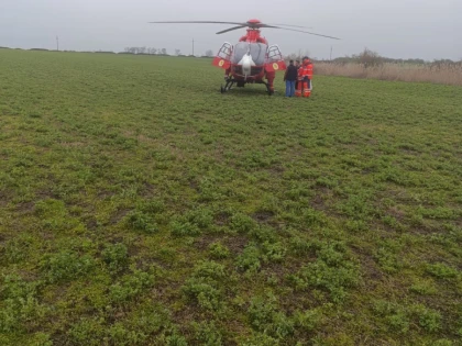 Accident grav între Satu Mare și Periam: O persoană a fost transportată la spital cu elicopterul SMURD