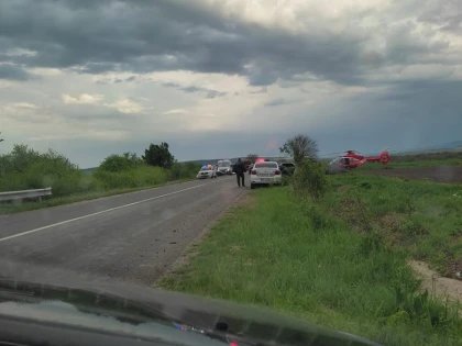 Accident între Caporal Alexa și Pâncota. Intervine elicopterul SMURD