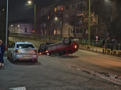 Accident la intrarea pe pasajul din Grădiște