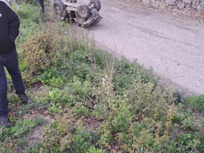 Accident mortal la Târnăvița. Victima este un bărbat care s-a răsturnat cu ATV-ul
