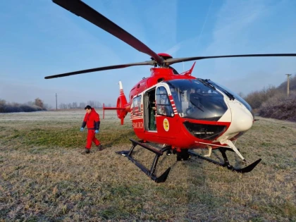 Accident pe DN7, în Căpruța. Elicopterul SMURD a transportat un rănit la spital