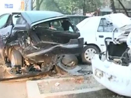 ACCIDENT TERIBIL IN CAPITALA! NOUA MASINI AU FOST FACUTE PRAF