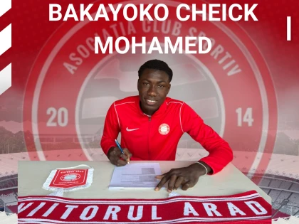 ACS Viitorul Arad a transferat un fundaș de 1,99 metri: Bakayoko Chieick Mohamed întărește defensiva