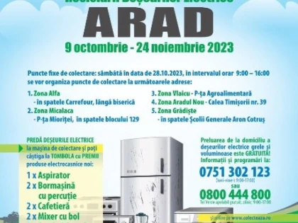 Acțiune de colectare a deșeurilor electrice și electronice în municipiul Arad