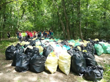 Acțiune de igienizare în Parcul Natural Lunca Mureșului