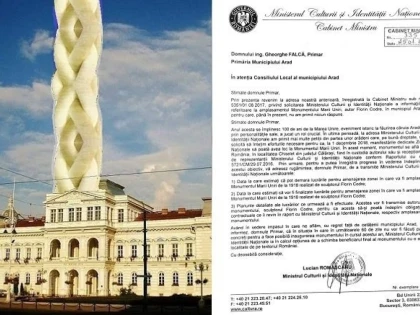 Adrian Todor: „Aradul riscă să rămână fără monumentul Marii Uniri“