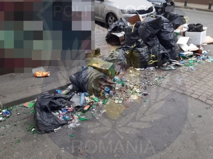 Agent economic din Arad, amendat și pus să curețe gunoiul aruncat pe domeniul public