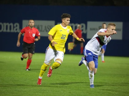 Alex Melniciuc, fotbalist crescut de Viitorul Arad, a marcat în victoria României U18