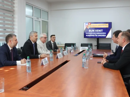 Ambasadorul României în Ungaria, Gabriel Șopandă, în vizită la Consiliul Județean Arad