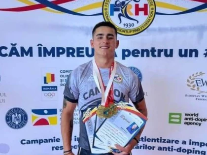 AMEFA Arad are un nou campion național la haltere, Darius Enea la categoria juniori