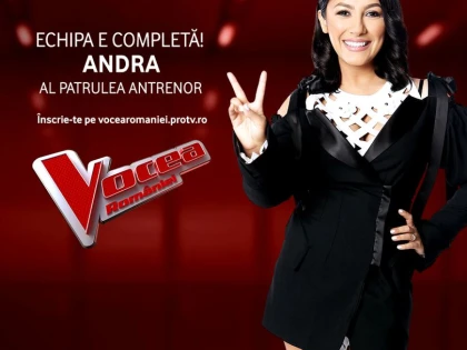 Andra, al patrulea antrenor de la Vocea României