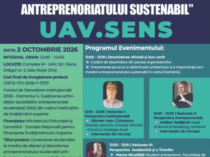Antreprenoriatul sustenabil, în dezbatere la Universitatea „Aurel Vlaicu” din Arad