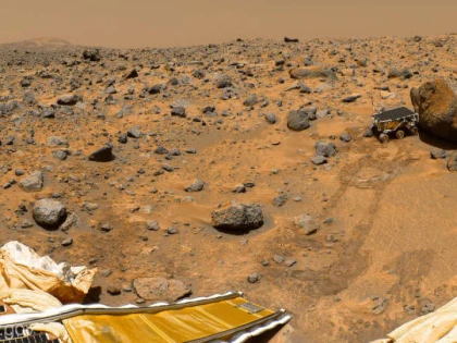 Anumite forme de relief de pe Marte, modelate de erupții de noroi ejectate din subsolul planetei