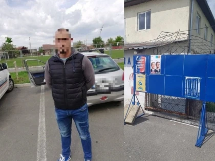 Arădean de 31 de ani, amendat pentru distrugerea unor afișe electorale