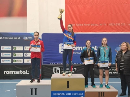 Arădeanca Maya Madar a luat bronzul național al categoriei sub 15 ani, la tenis de masă (FOTO)