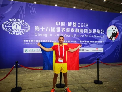 Arădeanul Daniel Lazăr a obținut bronzul la Jocurile mondiale ale polițiștilor și pompierilor 2019, în China