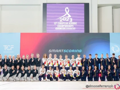 Aradul are trei campioni europeni de juniori și doi vicecampioni de seniori la gimnastică aerobică!