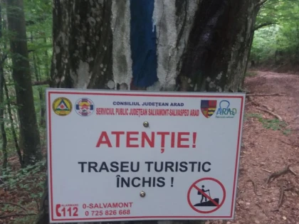 Atenționare privind starea traseelor turistice din zona Stațiunii Moneasa