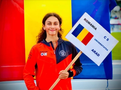 Atleta arădeană Denise Bejan a fost aproape de podium la Kids Athletics Games