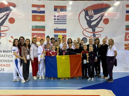 Aur și argint pentru CSM Arad la Balcanicele de gimnastică ritmică: Elena Tătar, triplă medaliată la Belgrad