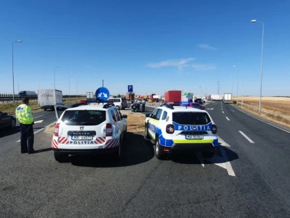 Autostrada A1, împânzită de polițiști