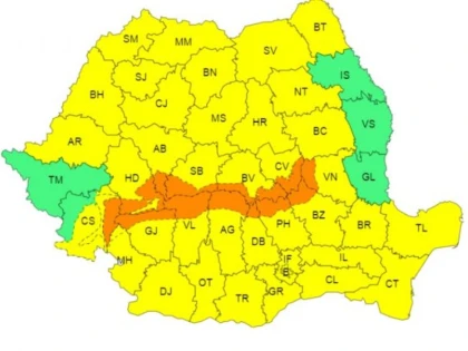 Avertizare meteo ANM: Cod galben de ninsori și viscol
