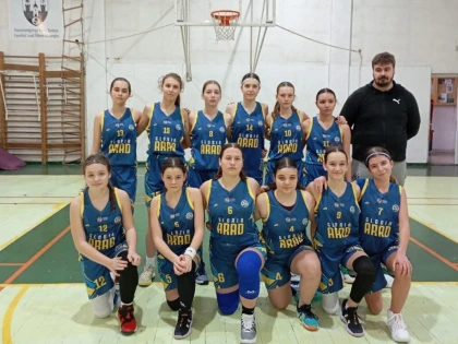 Baschetbalistele Gloriei Arad s-au calificat la turneul semifinal al categoriei U13