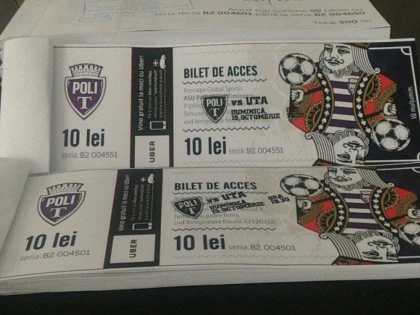 Bilete la derby-ul Poli - UTA, de miercuri şi la Arad!