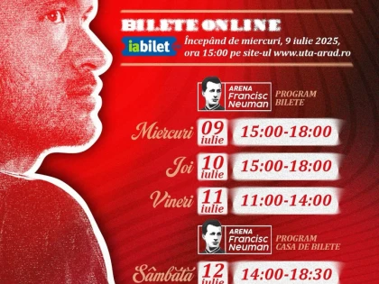 Biletele la UTA - Craiova sunt disponibile de miercuri. Un loc la peluză costă 50 de lei!