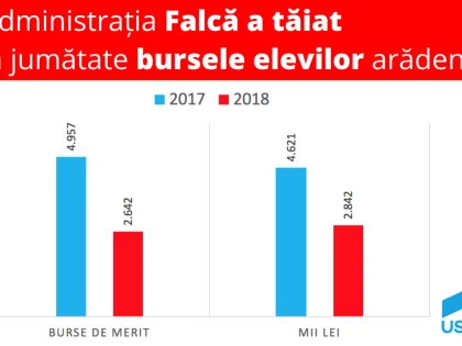 Bursele elevilor arădeni, tăiate la jumătate de administrația Falcă