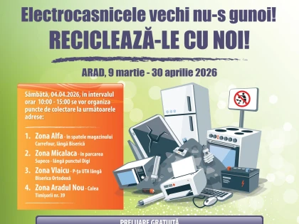 Campanie de colectare a deșeurilor electrice și electronice în Arad