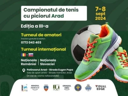 Campionat de tenis cu piciorul la Arad, în următorul weekend