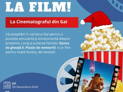 „Caravana filmelor“, la Cinematograful „Solidaritatea“ din cartierul Gai