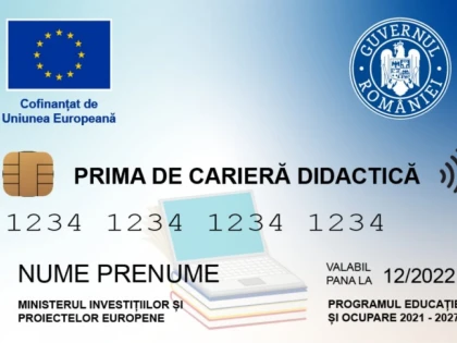 Cardurile cu prima didactică vor fi livrate marți și miercuri. Profesorii care primesc 1.500 de lei