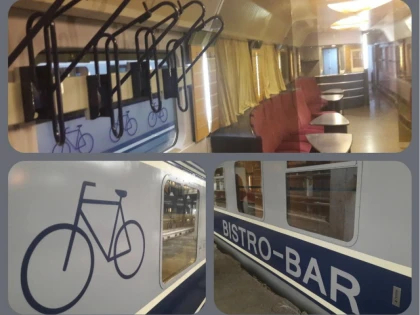 CFR a pus în circulație Vagonul Bistro-Bicicleta-Schi
