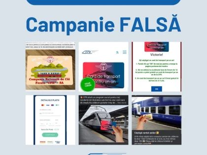 CFR Călători atenţionează asupra unui concurs fals ce oferă ca premiu un card-cadou de transport