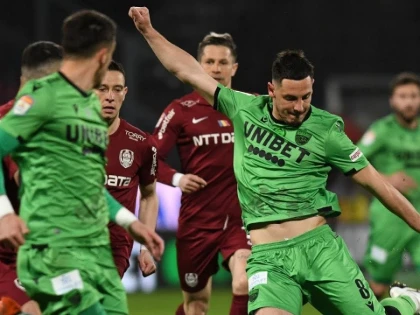 Chindia mai speră la play-off, CFR s-a chinuit cu Dinamo. Situaţia la zi în Liga 1