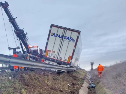 Circulație îngreunată pe autostrada Arad-Timișoara
