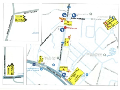 Circulație restricționată pe str. Făt- Frumos, până la finalul lunii martie