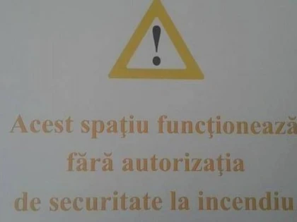 Clădirile și spațiile publice, obligate să afișeze dacă nu au autorizație de securitate la incendiu