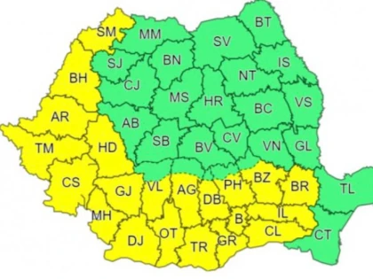 Cod galben de caniculă pentru județul Arad