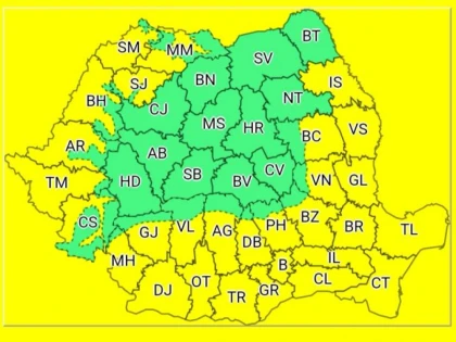 Cod galben de caniculă pentru județul Arad