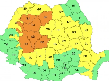 Cod Galben de furtuni pentru județul Arad