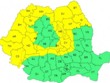Cod galben de furtuni pentru județul Arad