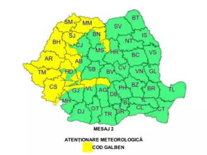Cod galben de ger pentru județul Arad