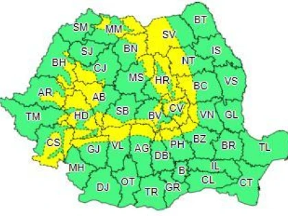 Cod galben de vreme deosebit de rece şi vânt puternic, în județul Arad