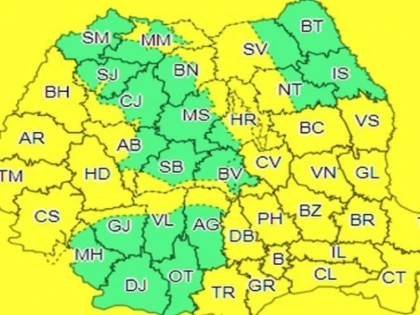 Cod galben de vreme rea pentru județul Arad, începând de vineri după-amiaza