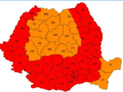 Cod roșu de caniculă în județul Arad